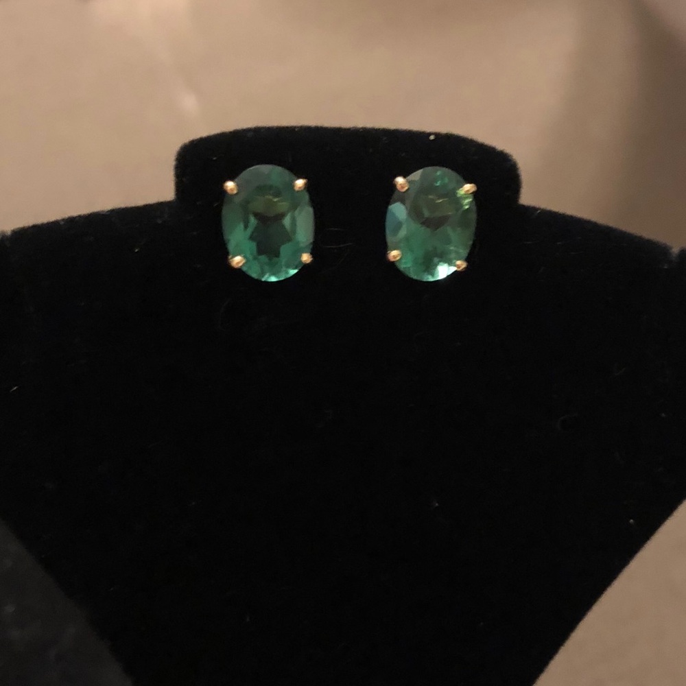 Green Quartz Earrings